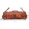 MUNUKEE Borsa da viaggio 30" grande vintage da uomo in vera pelle borsone borsa da pa...