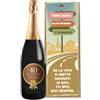 Bottle-Up Regalo Personalizzato bottiglia di vino 0.75 lt. con cassetta in legno per compleanno | Idea regalo originale per Lui e Lei | Regalo Personalizzabile Compleanno Amico (Prosecco DOC, Coccarda)