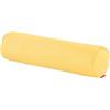 Easnea Cuscino rotondo in lino, cuscino a rullo lungo, per supporto lombare, per alleviare il dolore al collo, cuscino cilindrico con fodera rimovibile, per dormire/sedia/auto/divano, giallo limone, 15 x 60