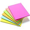 KIFZM 6 X 8 in Creative Extra Large Sticky Giant Pads, 6 Colori Brillanti Assortiti, 203 mm x 152 mm, 50 Fogli/pad, 6 Pads per Bozze, Presentazioni, Workshop, Strumenti di Organizzazione Autoadesivo