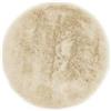 -LUXOR- living Coste - Cuscino per sedia in pelliccia sintetica per soggiorno, 40 x 40 cm, rotondo, colore beige, set da 4 pezzi