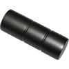 GARDINIA Pomelli terminali per bastoni per tende, cilindro terminale per Ø 16/19 mm, serie Sol, 2 pezzi, nichel nero