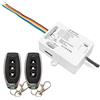DieseRC Interruttore di Telecomando del Tapparella senza fili Controller Ricevitore Relè AC 230V 220V 3A con 2 Trasmettitori Compatibile con Interruttore Manuale e Finecorsa Motore avanti e indietro