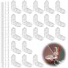 duozoanz 20Pcs L-staffa Angolare, Squadrette Angolari, Angolari in Plastica, Angolo Brace Staffa, 90 Gradi, Dotato di Viti e Dadi, Acrilico, Trasparente