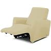 BIANCHERIAWEB Copripoltrona Reclinabile Antimacchia Elasticizzata Genius Relax Lounge Tinta Unita Poltrona Panna 1004