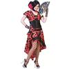 Das Kostümland Costume da donna spagnola Evita - abito flamenco, Nero/rosso, 36-38