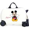 Disney Mickey Cheerful Luggage - Bagaglio per bambini, ragazzi, Cheerful Side Combination Lock 4 ruote bagaglio a mano è realizzato in ABS, un materiale rigido e leggero.