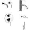 PAINI RUBINETTERIE Paini Cox miscelatore lavabo a muro, bidet, doccia incasso con deviatore e soffione con doccetta