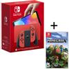 NINTENDO Switch OLED Joy-Con Rossa + MINECRAFT