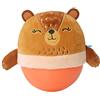 Manhattan Toy 161610 Bobbly Bear - Palla in Morbido Silicone, con Peluche Ricamato, Multicolore