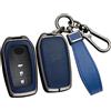 ontto Custodia per chiave auto, adatta per Toyota Yaris Cross Hybrid Corolla RAV4 Prius Camry Auris Highlander 2020-2023, custodia per chiavi con telecomando accessori 2/3/4 tasti nero blu