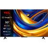 TCL Smart TV 50 Pollici Display LED 4K Ultra HD Sistema Operativo Google TV Classe F colore Titanio serie P61B - 50P61B