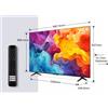 TCL Smart TV 75 Pollici Display LED 4K Ultra HD Sistema Operativo Google TV Classe E colore Titanio serie P61B - 75P61B