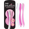 Wilkinson Sword Eyebrow Shaper - Confezione Da Rasoi Per Epilazione Sopracciglia E Viso Donna - 20 G, Rosa, 3 Unità