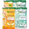 Garnier SkinActive Hydra Bomb Maschera Occhi contro Occhiaie con Succo d'Arancia e Acido Ialuronico 4 Patch + Cryo Jelly Maschera Occhi Anti-Fatica Effetto Ghiaccio con Glicerina e Mentolo 4 Patch