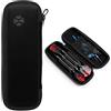 Harrows Blaze 3 Dart Case | Dart Carrying Case | Holds 3 Fully Assembled Darts | Made of Protective EVA Material | Includes Space for Professional Dart Accessories | Black
