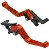 MOCNT 1 Paio Leve Frizione Freno Moto 22mm Motociclo Leva Maniglia Pompa Freno Frizione Regolabile CNC Alluminio Maniglia Leva del Freno Doppio Disco Scooter Universali Arancia