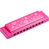 PATIKIL Traslucido Armonica Assortiti Colori 10 Fori Rosa ABS Arpa Bocca per Educativo Musicale Strumenti Principianti Adulti Professionisti