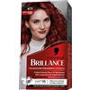 Schwarzkopf, Brillance Colorazione Permanente, Tinta per Capelli, Crema Colorante con Balsamo Nutriente Diamond Shine, Copertura dei Capelli Bianchi, Tonalità 872 Rosso Intenso Rubino