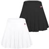 Happy Cherry Sport Ragazza Gonna Pieghettato con Pantaloncini Interno Sci Gonna Pantaloncini Tennis Scuola, Nero e bianco., 9-10 Anni