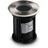 LED ITALIA SRL Portalampada da Interramento Calpestabile Rotondo GU10 (Max 35W) Colore Nero e Acciaio IP65 V-TAC 7515