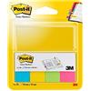 Post-it 694260 Segnapagina in Carta con Supporto in Cartoncino, 20 x 38 mm, 4 Colori Ultra, Azzurro/Giallo/Verde/Fucsia, 200 Pezzi