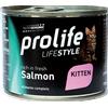 Prolife LifeStyle Kitten Cibo Umido per Gattini - Salmone - 6x200 gr