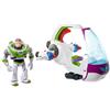 Disney Pixar Toy Story Personaggio Buzz Lightyear e Navicella Spaziale con Lancia Razzi ed Artiglio di Estrazione, Giocattolo per Bambini 4+ Anni, GRG28