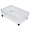 Stefanplast Roll-Box Contenitore Multiuso con Ruote, Bianco, 59x39x18.5h