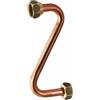 AEFFE SERVICES S.R.L. Tubo Rame Attacco Doppia Curva per Galleggiante Diam.10 con 2 calotte 3/8 Geberit