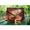 Fatto a mano Borsa donna di alta qualità vintage in pelle marrone messenger borsa a tracol...
