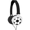 Lexibook, Football, Cuffie stereo, volume sicuro per bambini, pieghevoli e regolabili, nero/bianco, HP015FO