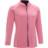 ziyimaoyi Mute Giacca Donna 2mm Neoprene Top Surf Suit Top Giacca Maniche Lunghe Cerniera Anteriore Nuotare Surf Suits Top Giacca Diving (S, Rosa)