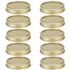 Atyhao Coperchi per barattoli di vetro, coperchi per barattoli di vetro di tipo diviso Coperchi per contenitori per alimenti rotondi Accessori da cucina, confezione da 10(70mm-Oro)