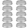 Atyhao Coperchi per barattoli di vetro, coperchi per barattoli di vetro di tipo diviso Coperchi per contenitori per alimenti rotondi Accessori da cucina, confezione da 10(70mm-Argento)