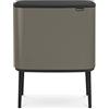 Brabantia Bo Touch Bin Pattumiera, Metallo, Platinum, 3 x 11 Litri