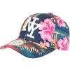 Hip Hop Honour - Berretto da bambino, blu navy, fiori esotici rosa Baseball NY Hawai da 7 a 12 anni blu taglia unica