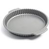 KitchenAid Bakeware Aluminized Steel Padella per Quiche 28 cm Antiaderente in Acciaio Alluminato senza PFAS, Sicura per il Freezer, Sicura per il Forno fino a 230°C, Lavabile in Lavastoviglie, Grigio