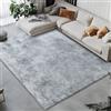 Tinyboy-hbq Tappeto Salotto Moderno Soggiorno Lavabile Tappeti Moderni Astratti Camera da Letto per la Casa Grigio Pelo Corto Home Decorazioni(Astratto Grigio Bianco/Multi,200x250cm)