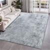 Tinyboy-hbq Tappeto Salotto Moderno Soggiorno Lavabile Tappeti Moderni Astratti Camera da Letto per la Casa Grigio Pelo Corto Home Decorazioni(Astratto Grigio Bianco/Multi,160x200cm)