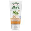 equilibra Solari, Aloe Crema Solare SPF 20 Travel Size, a Base di Aloe Vera, Vitamina C ed E, Olio di Argan, Olio di Cocco e Burro di Karité, Per un'Abbronzatura Sana e Naturale, Water Resistant, 75ml