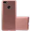 Cadorabo Custodia per Huawei Y6 PRO 2017 in ORO ROSA METALLICO - Morbida Cover Protettiva Sottile di Silicone TPU con Bordo Protezione - Ultra Slim Case Antiurto Gel Back Bumper Guscio