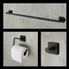 Viverso x cube set accessori bagno 3 in 1, VC2100MB+VC4600MB+VC4000MB, x cube nero opaco [Accessori Bagno > Set di accessori da bagno]