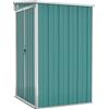 vidaXL Capanno Giardino a Parete Verde 118x100x178 cm Acciaio Zincato