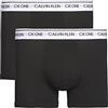 Calvin Klein Trunk 2pk, Pantaloncini Uomo, Nero (Black with/White WB Bnm), Large