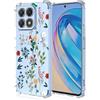 XINYEXIN Clear Cover per Honor X8a Motivo Fiori Floral Custodia Trasparente Antiurto Morbido TPU Bumper Case - Flower Art