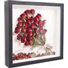 HFDONGL Cornice Profonda 3D 20 x 20 cm Portafoto per Oggetti, Foto, Bouquet di Nozze e Decorazioni Fai da Te (Nero)