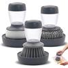 cersaty 3 Pcs Spazzola per Piatti Set, Rimovibile Spazzola Lavapiatti Spazzola Piatti con Dispenser per la Pulizia di Stoviglie, Pentole, Padelle, Lavelli