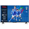 TCL - Smart TV 43 Pollici 4K Ultra HD Display LED Sistema Google TV Nero 43P61B