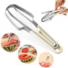 KASESSS Tagliafrutta 3 in 1, Taglia Anguria Fette Acciaio Inox, Multifunzionale Taglia Cocomero, Nuovo 3 in 1 Taglia Meloni, Pratico Coltello Anguria, Affetta Anguria per Anguria, Papaia, Cantalupo